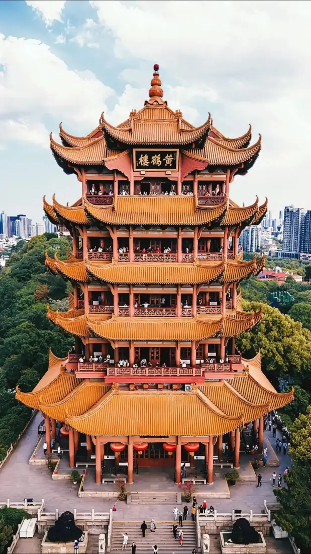 黄鹤楼手机壁纸｜古建筑背景图片 - 四大名楼「哲风壁纸」