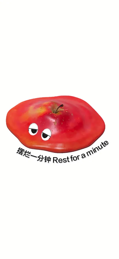 卡通苹果手机壁纸｜简约背景图片 - 趣味拟人水果「哲风壁纸」