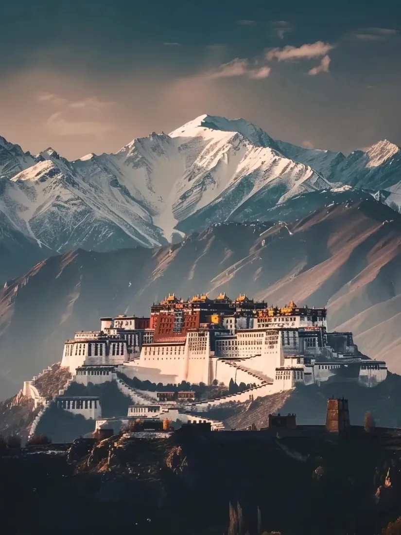 布达拉宫手机壁纸｜拉萨背景图片 - 雪山古建筑「哲风壁纸」