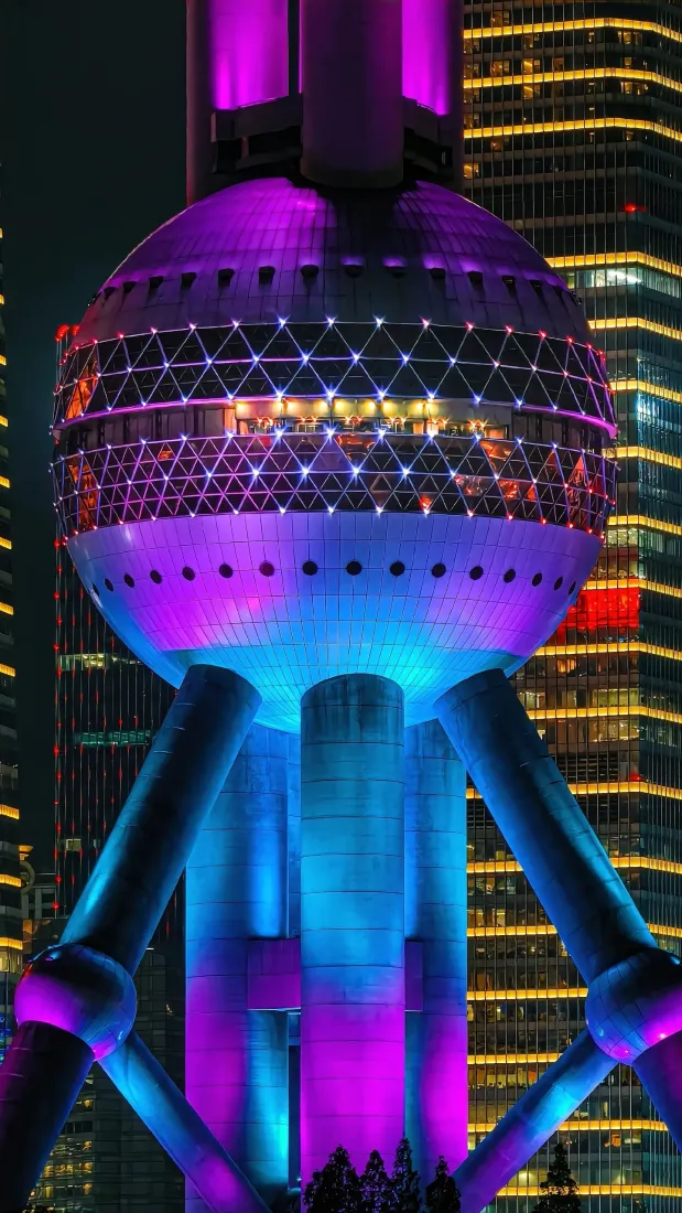 东方明珠手机壁纸｜上海背景图片 - 夜景「哲风壁纸」