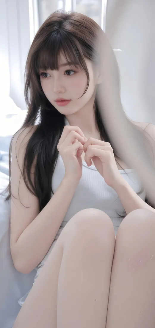 白衣美女手机壁纸｜清新背景图片 - Ios「哲风壁纸」