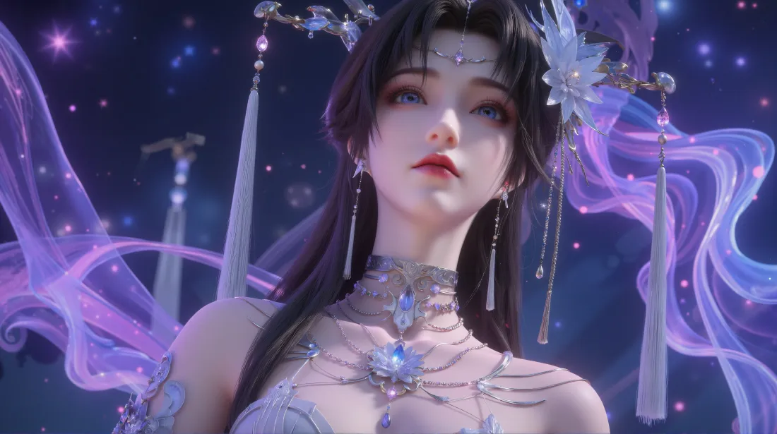 4k邀月壁纸｜星空背景 - 完美世界仙侠古风「哲风壁纸」