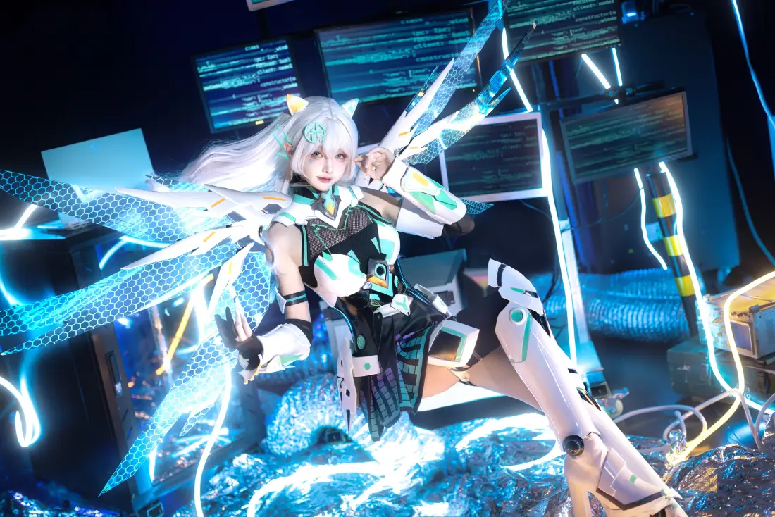 4k天选姬cosplay壁纸｜赛博朋克背景图片 - 科技感「哲风壁纸」