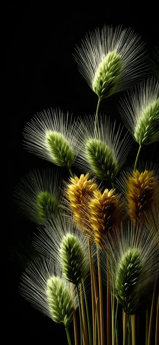 草穗手机壁纸｜植物背景图片 - 绒毛草穗「哲风壁纸」