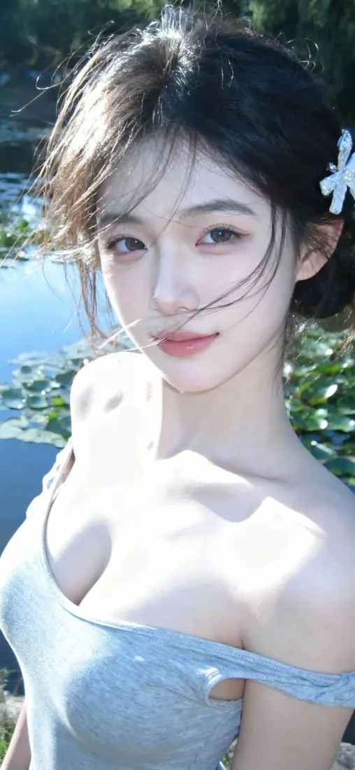 灰衣美女手机壁纸｜自然风景背景图片 - 清新「哲风壁纸」