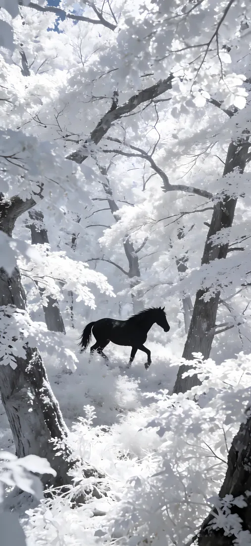 黑马手机壁纸｜雪景森林背景图片 - 黑马「哲风壁纸」