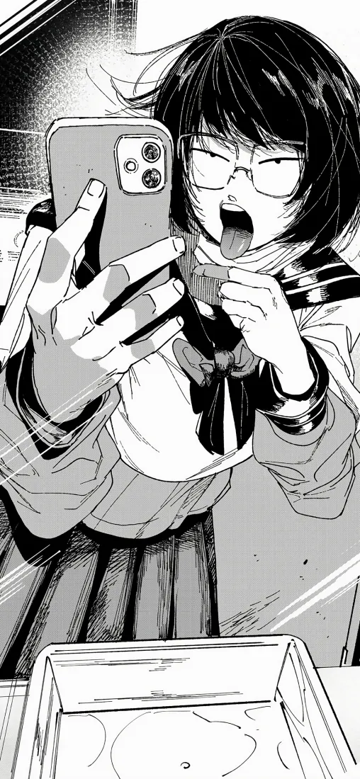 jk制服少女手机壁纸｜黑白插画背景图片 - 自拍「哲风壁纸」