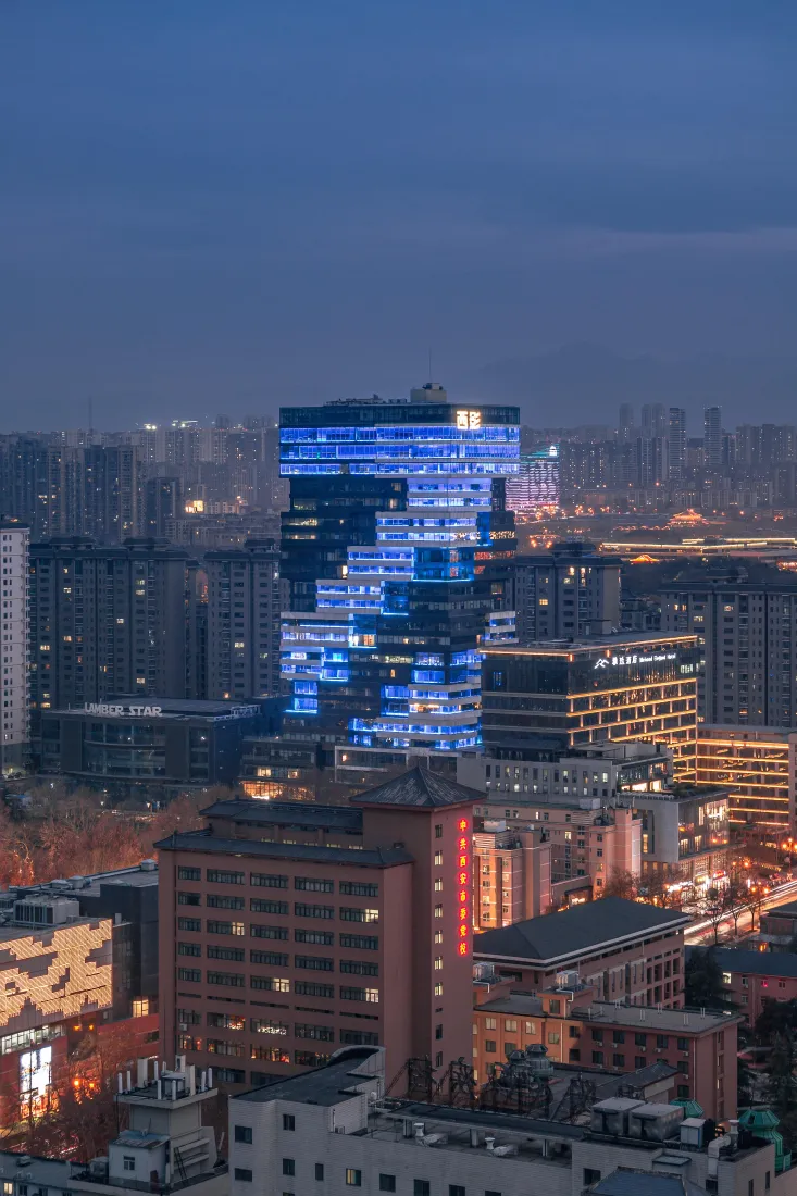西安夜景手机壁纸｜城市建筑背景图片 - 都市风光「哲风壁纸」