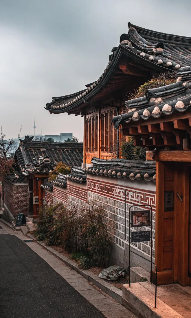 韩屋手机壁纸｜首尔背景图片 - 韩国传统建筑「哲风壁纸」