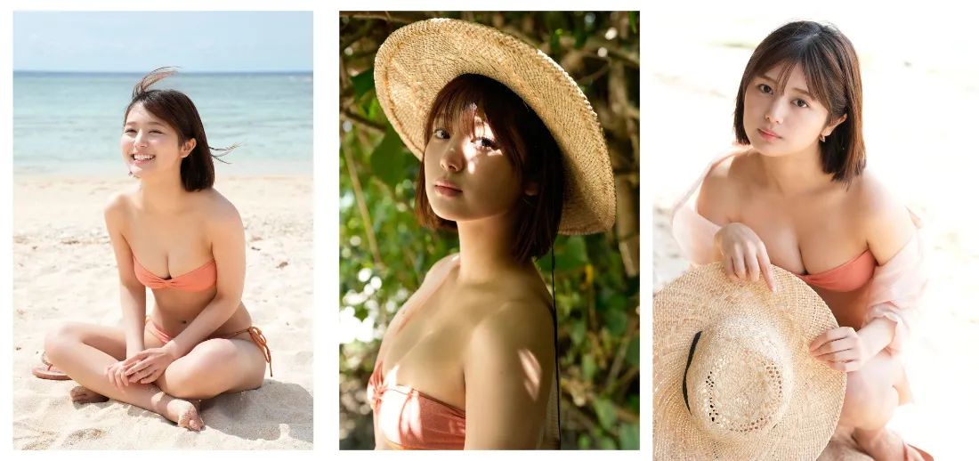 2k海边美女壁纸｜沙滩背景图片 - 草帽泳装「哲风壁纸」