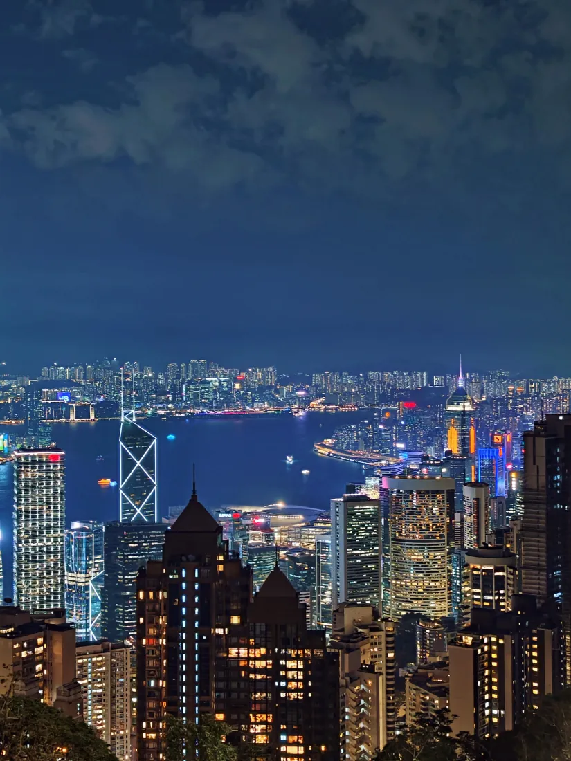 香港夜景手机壁纸｜城市背景图片 - 维多利亚港「哲风壁纸」
