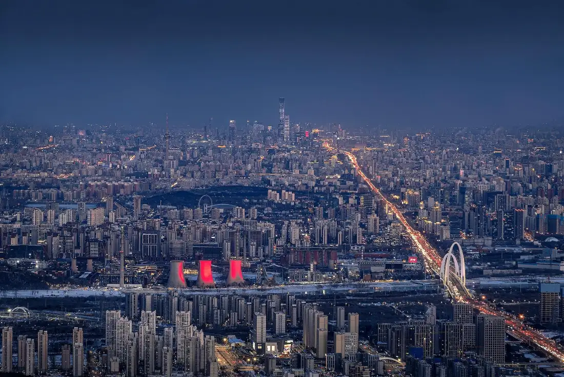 2k上海夜景壁纸｜城市高楼背景图片 - 灯光车流天际线「哲风壁纸」