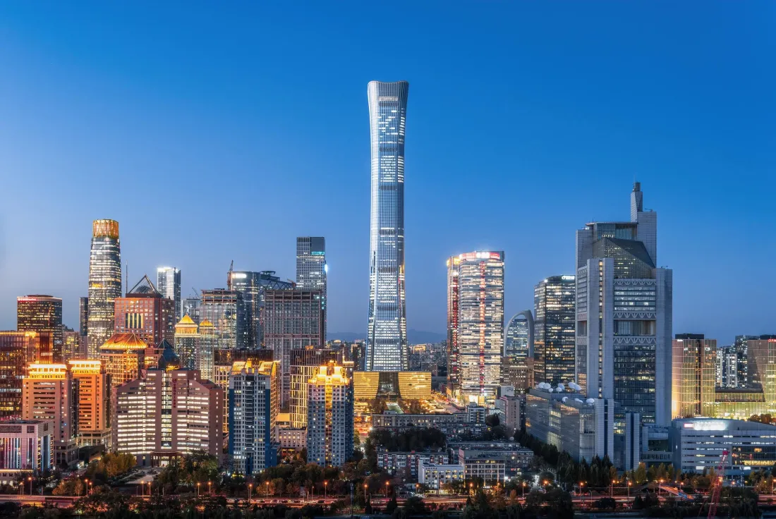 3k北京CBD夜景壁纸｜城市建筑背景图片 - 中国尊「哲风壁纸」