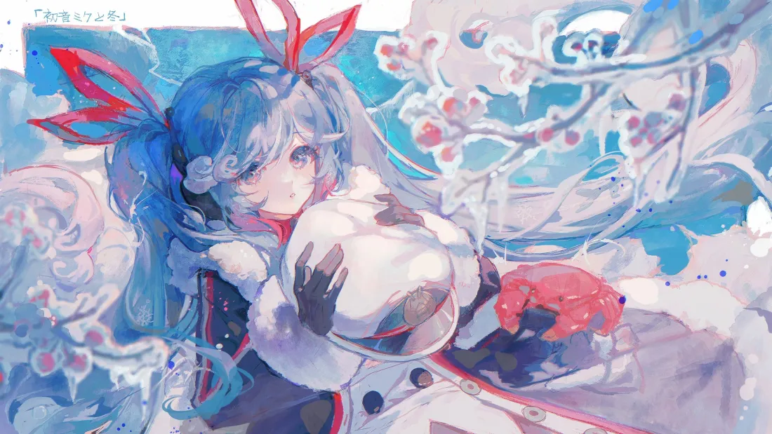 3k初音未来壁纸｜水墨画背景图片 - 国风二次元「哲风壁纸」