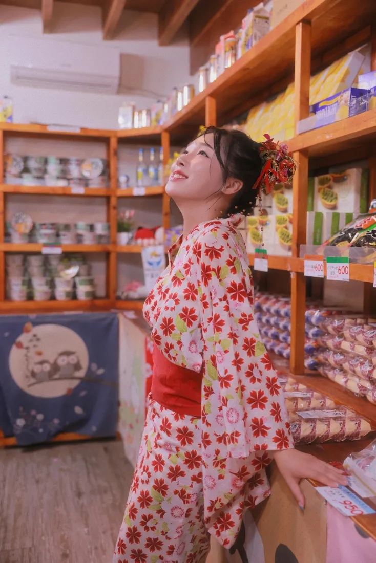 花和服手机壁纸｜日式商店背景图片 - 日系写真「哲风壁纸」