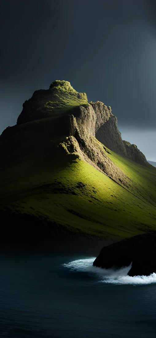 山峰手机壁纸｜海洋背景图片 - 自然风景「哲风壁纸」