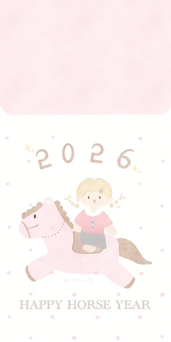 卡通小马手机壁纸｜2026背景图片 - 马年童趣「哲风壁纸」
