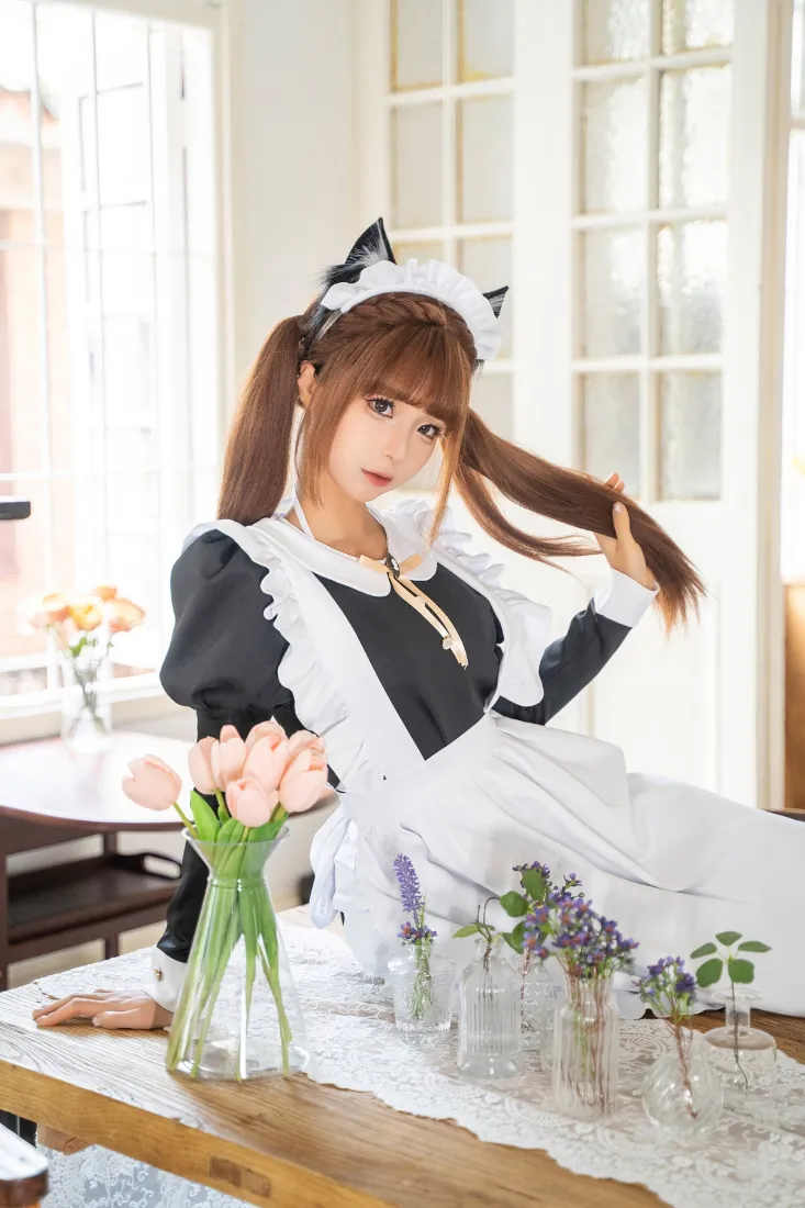 猫耳女仆手机壁纸｜居家背景图片 - 花与少女「哲风壁纸」