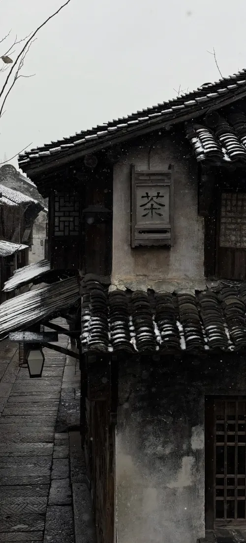古建筑手机壁纸｜茶楼背景图片 - 中式传统建筑「哲风壁纸」