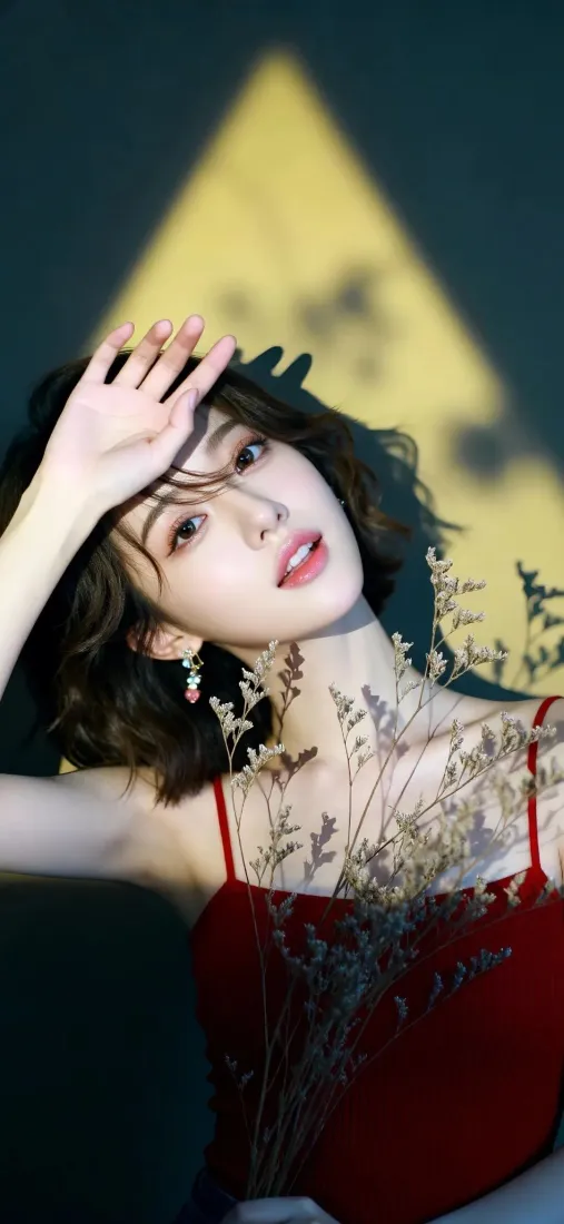 红衣美女手机壁纸｜氛围感背景图片 - Ios适配「哲风壁纸」