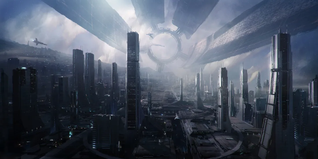 6k未来城市壁纸｜科幻建筑群背景图片 - 游戏场景「哲风壁纸」