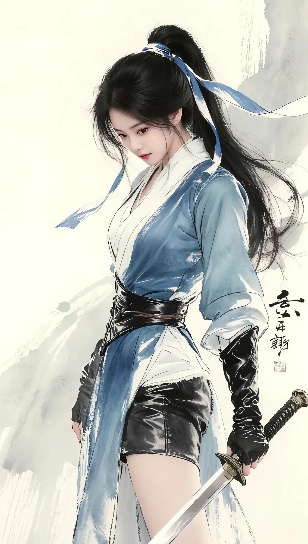 云为衫手机壁纸｜古风佩剑背景图片 - 飒爽女侠「哲风壁纸」