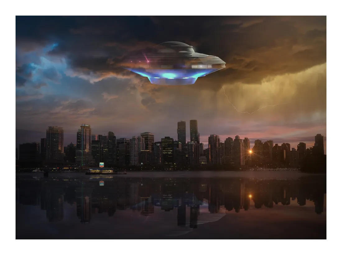 4k宇宙飞船壁纸｜城市夜空背景图片 - 科幻氛围感「哲风壁纸」