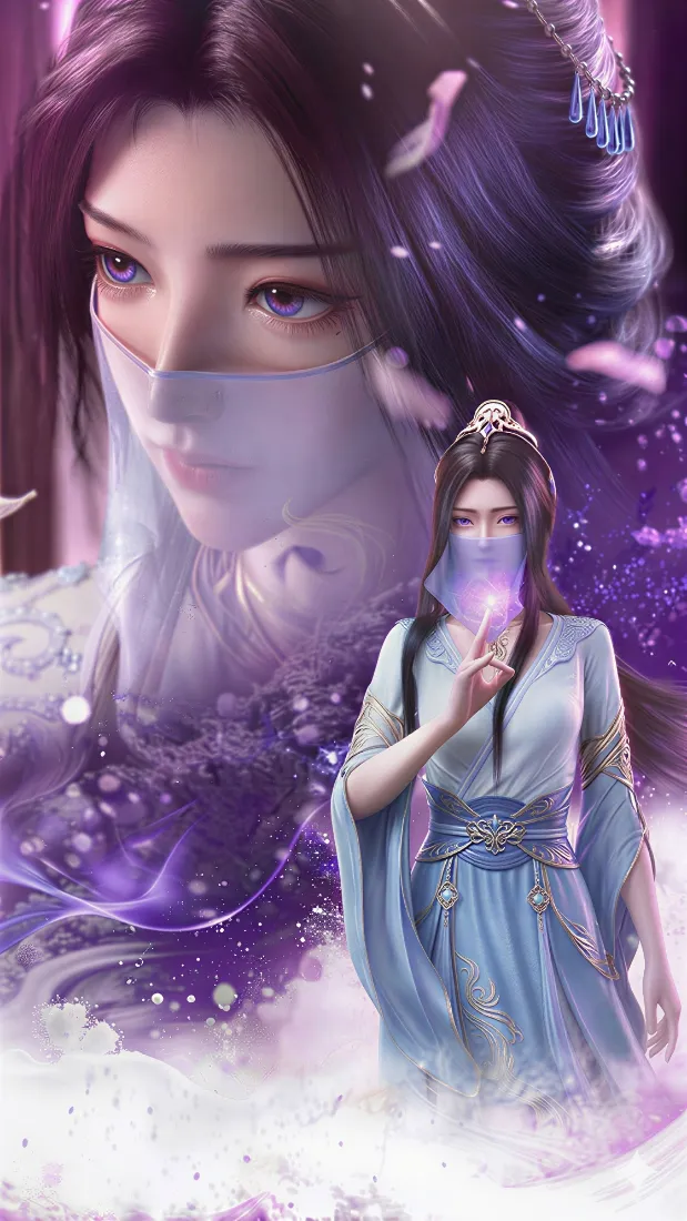 紫灵手机壁纸｜紫色星光背景图片 - 凡人修仙传「哲风壁纸」