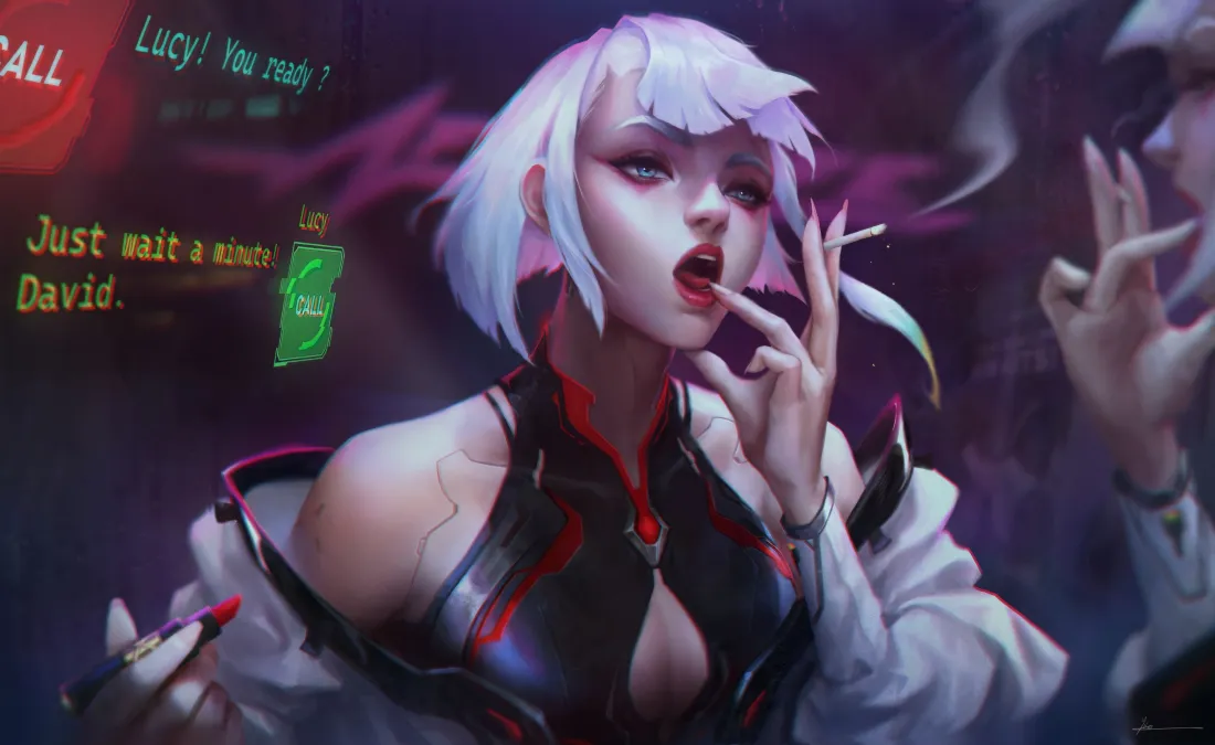 4k露西壁纸｜赛博朋克背景图片 - AI创作「哲风壁纸」