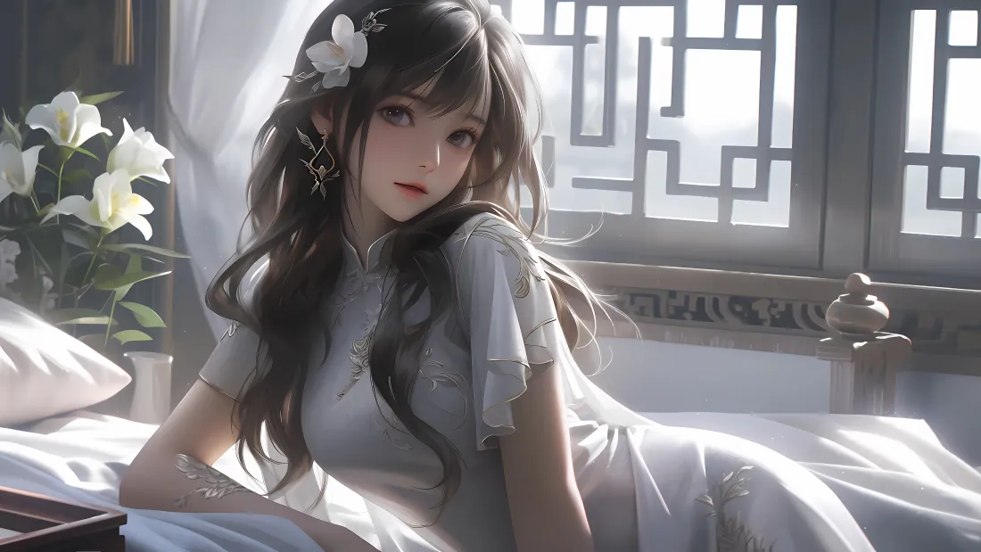 4k古风少女壁纸｜中式背景图片 - 清雅「哲风壁纸」