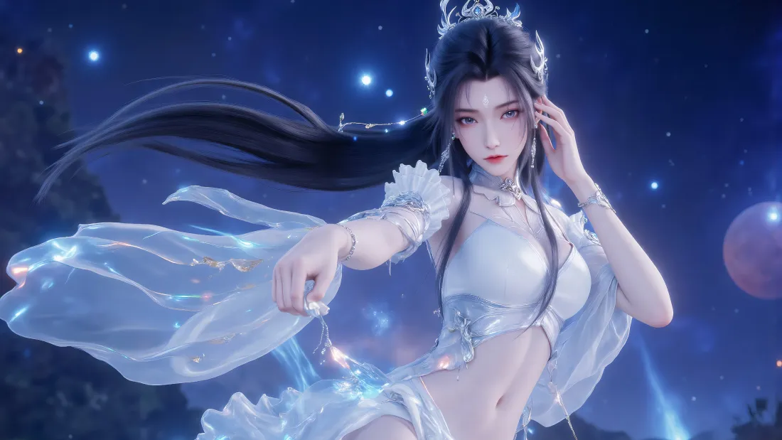 4k陆雪琪壁纸｜星空背景图片 - 诛仙仙侠美人「哲风壁纸」