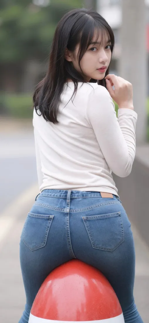 街拍长发美女手机壁纸｜户外街头背景图片 - 清新「哲风壁纸」