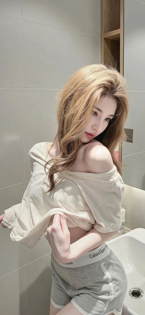 金发美女手机壁纸｜室内背景图片 - 甜酷少女「哲风壁纸」
