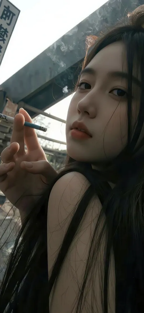 酷感美女手机壁纸｜户外街头背景图片 - 清冷氛围感「哲风壁纸」