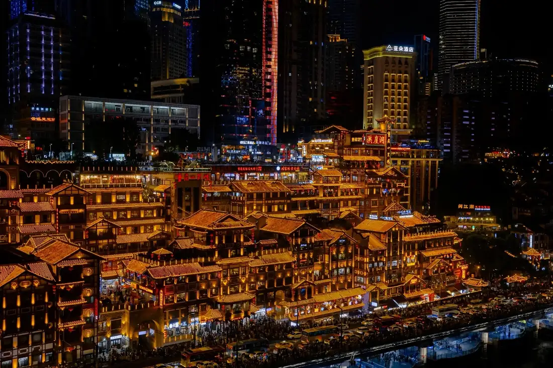2k洪崖洞壁纸｜城市夜景背景图片 - 重庆「哲风壁纸」