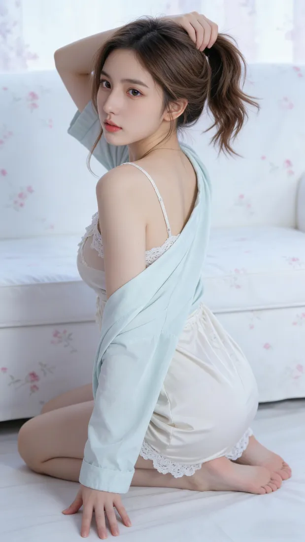气质美女手机壁纸｜清新居家背景图片 - 清纯少女「哲风壁纸」