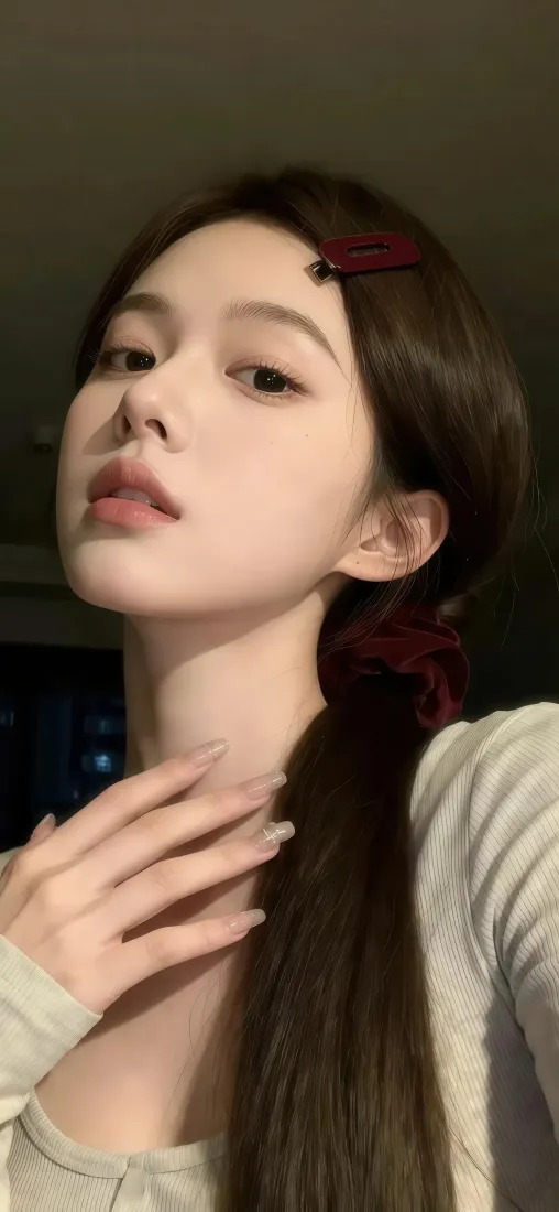气质女生手机壁纸｜纯色背景图片 - 手机桌面「哲风壁纸」