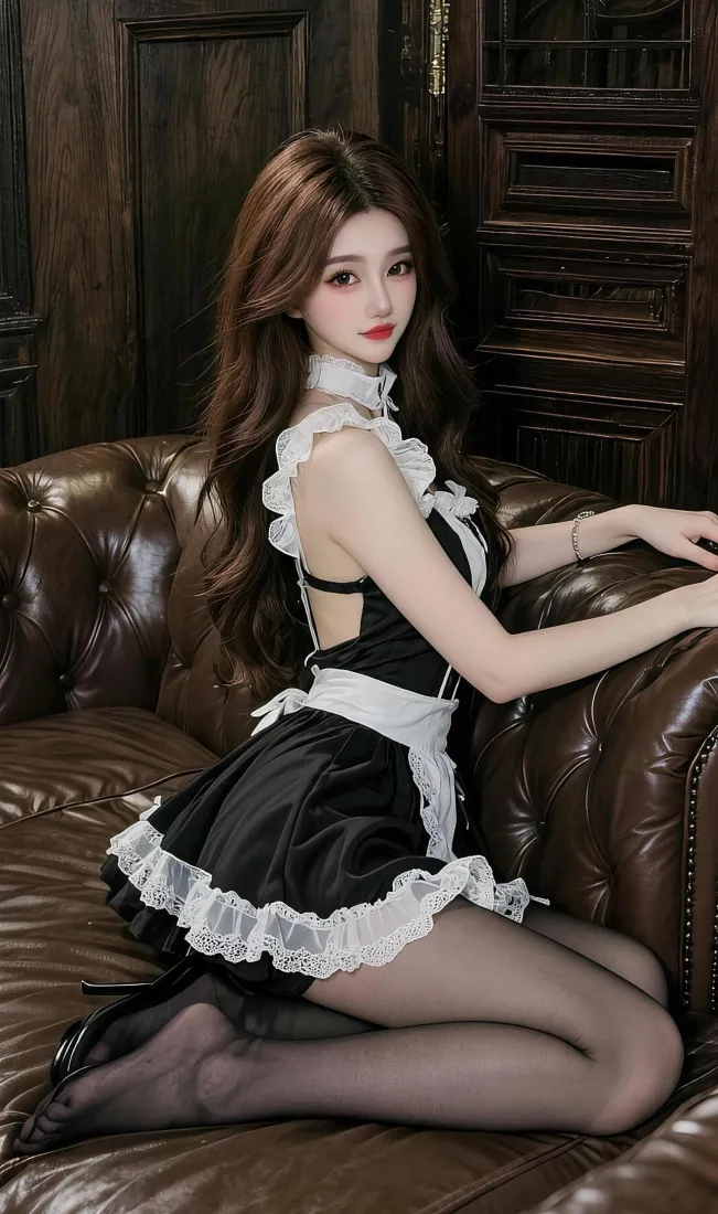 女仆装手机壁纸｜手机背景图片 - 性感美女「哲风壁纸」