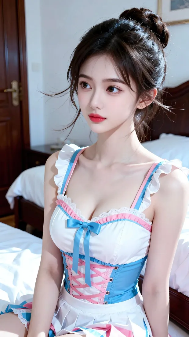 清纯美女手机壁纸｜卧室背景图片 - 清甜丸子头少女「哲风壁纸」