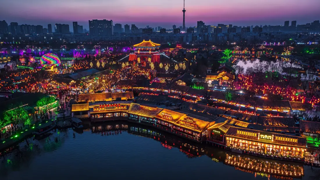 3k开封壁纸｜夜景背景图片 - 古城风光「哲风壁纸」