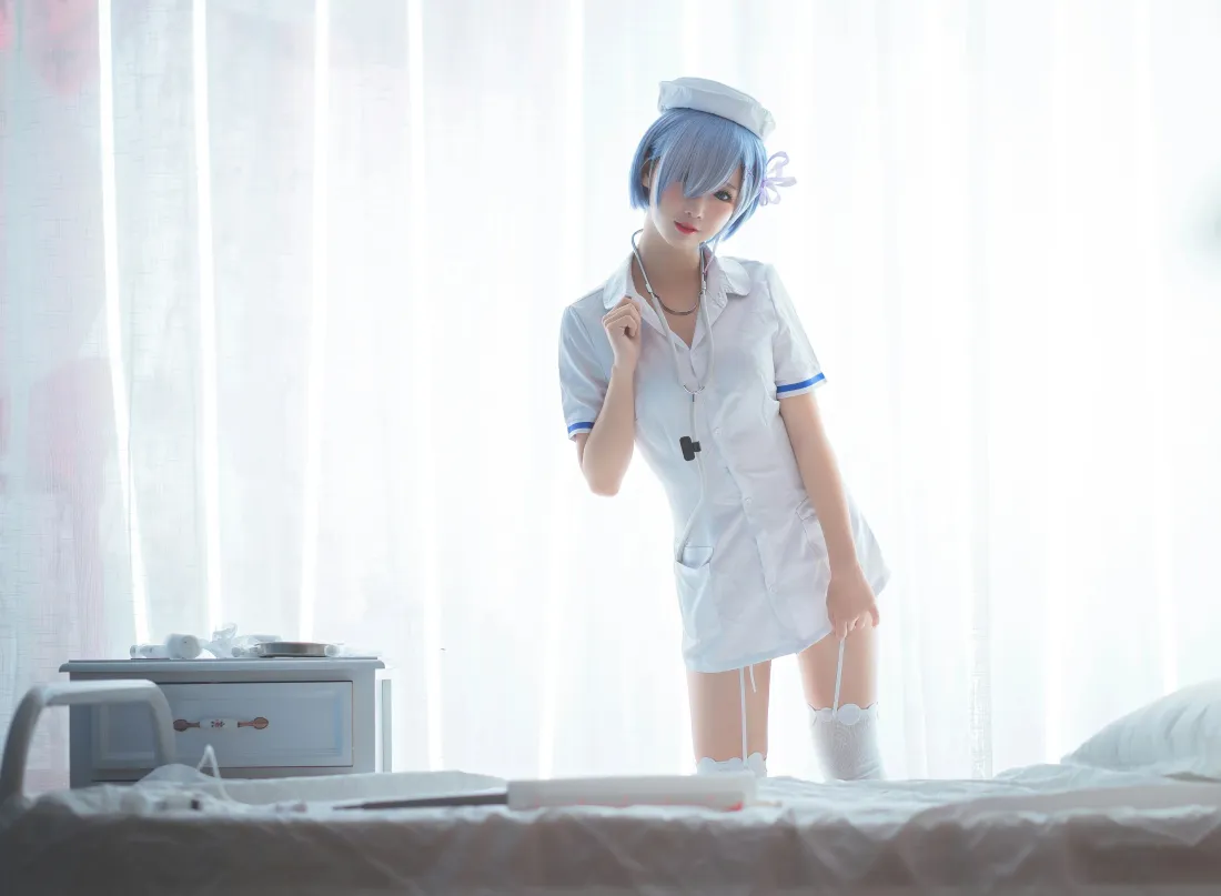 5k蕾姆壁纸｜cosplay背景图片 - 护士制服「哲风壁纸」