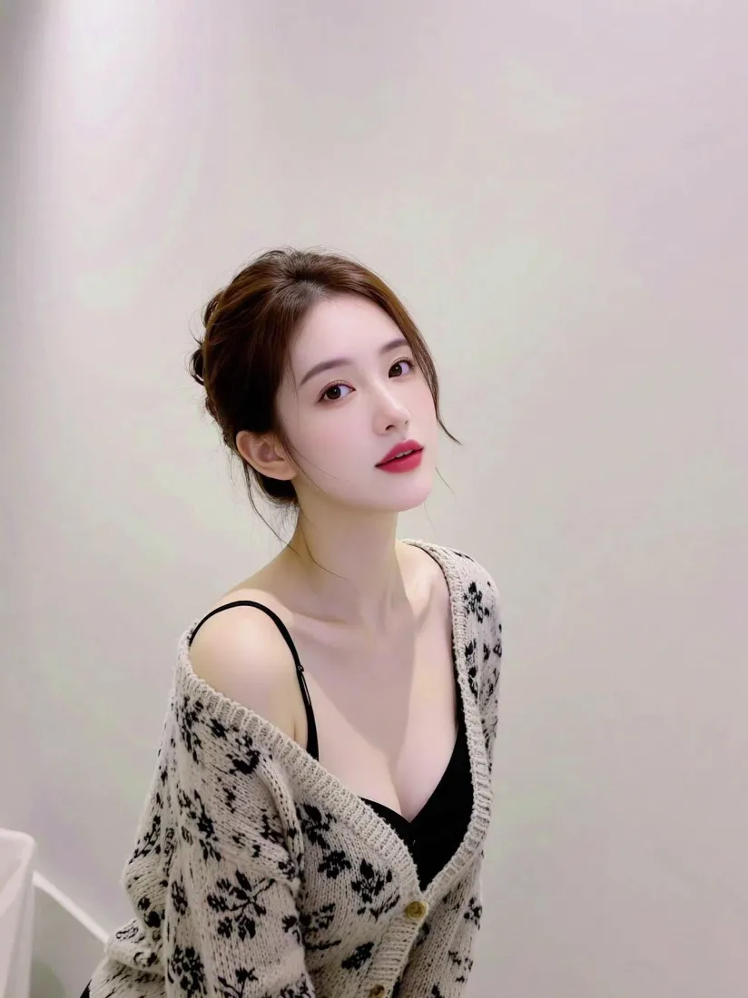 清冷美女手机壁纸｜纯色背景图片 - 气质人像「哲风壁纸」