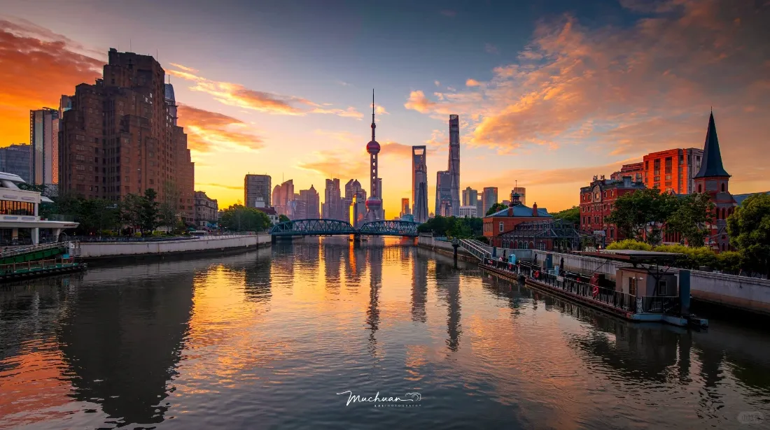 2k上海陆家嘴壁纸｜黄浦江日落背景图片 - 城市天际线「哲风壁纸」