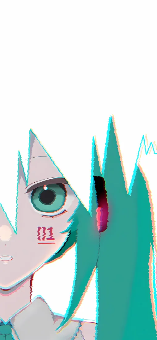 初音未来手机壁纸｜简约纯白背景图片 - 二次元动漫少女「哲风壁纸」