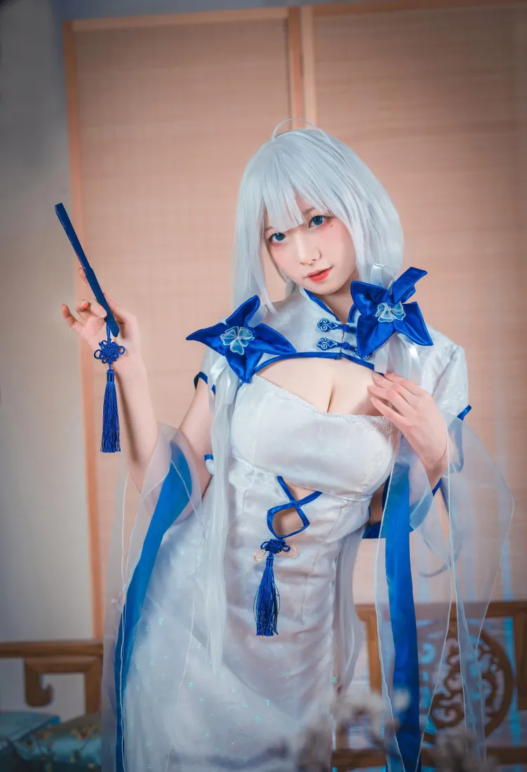 碧蓝航线光辉cosplay手机壁纸｜钟情春日旗袍背景图片 - 封疆疆w「哲风壁纸」