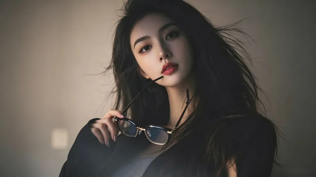 3k氛围感美女壁纸｜黑长直时尚人像背景图片 - 8k电脑适配「哲风壁纸」