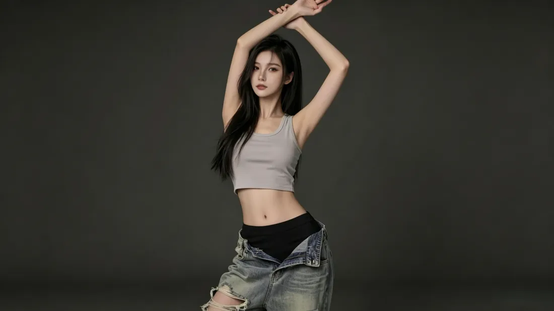 3k时尚美女壁纸｜露腰穿搭背景图片 - 高清电脑「哲风壁纸」