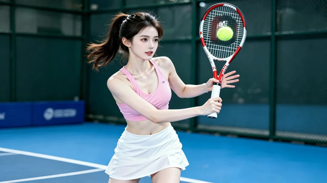 3k网球美女壁纸｜网球场运动场景背景图片 - 高清电脑「哲风壁纸」