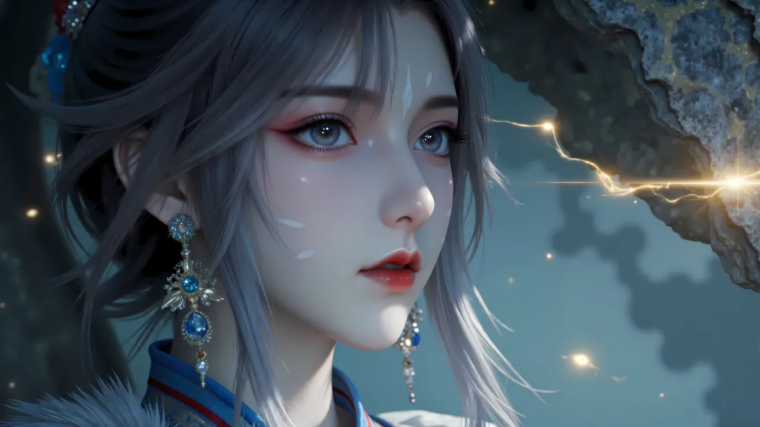 6k牧神记白虎堂主壁纸｜国风3D背景图片 - 清冷古风美人「哲风壁纸」