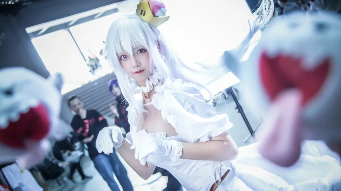 5k幽灵姬壁纸｜蜜汁猫裘cosplay背景图片 - 白丝少女「哲风壁纸」
